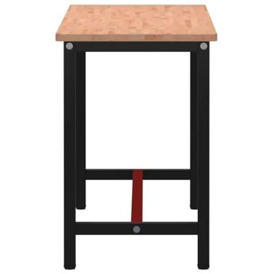 Werkbank 150x55x81,5 cm massief beukenhout en metaal