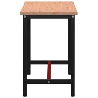 Werkbank 150x55x81,5 cm massief beukenhout en metaal - thumbnail