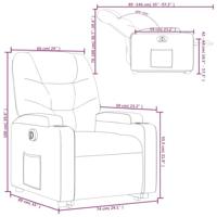 Sta-op-stoel elektrisch stof donkerbruin - thumbnail