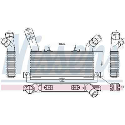 Intercooler, inlaatluchtkoeler 961006