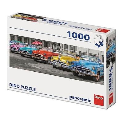 DinoToys Dino puzzel - panorama classic cars op cuba - 1000 stukjes DinoToys Dino puzzel - panorama classic cars op cuba - 1000 stukjes