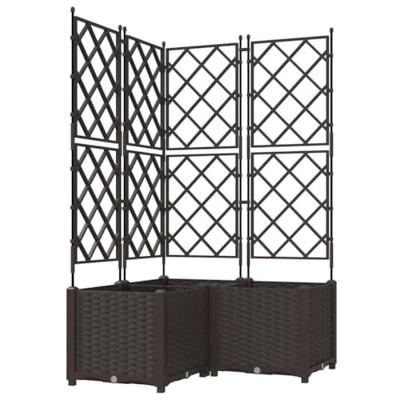 Tuin Bloempot 3 pcs Bruin 80 x 80 x 143 cm Staal
