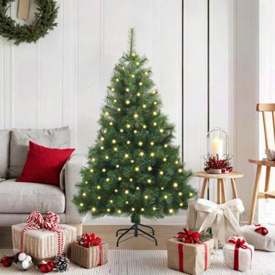VidaXL Kunstkerstboom met 150 led met standaard groen 120 cm pe en pvc