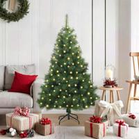 VidaXL Kunstkerstboom met 150 led met standaard groen 120 cm pe en pvc - thumbnail
