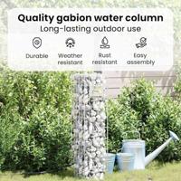 VidaXL Gabion kraan zilver 25 x 25 x 100 cm roestvrij staal - thumbnail