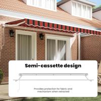 VidaXL Inklapbaar zonnescherm oranje en zwart 400 x 200 cm - thumbnail