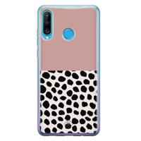 Huawei P30 Lite siliconen hoesje - Pink dots - thumbnail