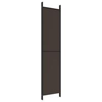 Kamerscherm met 4 panelen 200x220 cm stof bruin - thumbnail