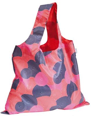 Cedon boodschappentas XL cirkel 59 x 48 cm polyester roze/blauw Cedon boodschappentas XL cirkel 59 x 48 cm polyester roze/blauw