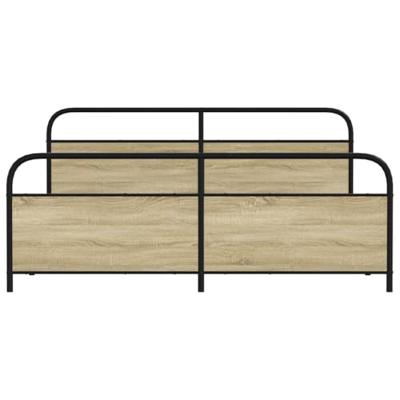 Bedframe zonder matras metaal sonoma eikenkleur 200x200 cm