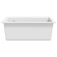 Gootsteen enkele bak graniet wit - thumbnail