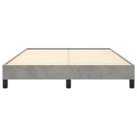 Bedframe fluweel lichtgrijs 140x200 cm - thumbnail