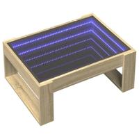 Salontafel met Infinity LED 70x53x30 cm sonoma eikenkleurig - thumbnail