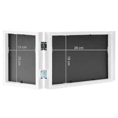 Fotolijst drieluik 28x18 cm+2x(13x18 cm) wit