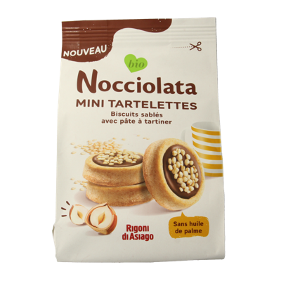 Rigoni Di Asiago Nocciolata tartlets bio 250 Gram