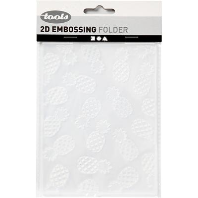 Creativ Company Embossing folder , ananas, afm 11x14 cm, dikte 2 mm, 1 stuk