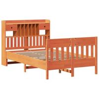 Bedframe zonder matras massief grenenhout wasbruin 135x190 cm - thumbnail