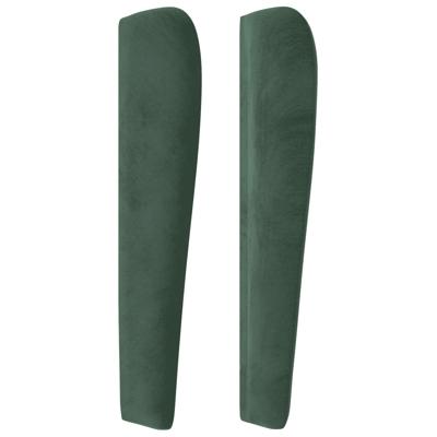 Boxspring met matras fluweel donkergroen 200x200 cm - thumbnail