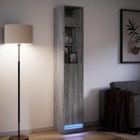 Dressoir met LED 36x32,5x200 cm bewerkt hout grijs sonoma eiken - thumbnail