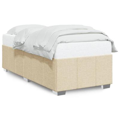 Bedframe zonder matras 80x200 cm stof crèmekleurig