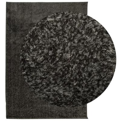 VidaXL Vloerkleed istan hoogpolig glanzend 120x170 cm antracietkleurig