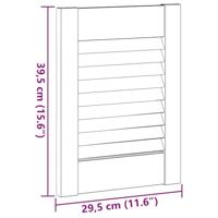 VidaXL Kastdeuren met lamellen 2 st 39,5x29,5 cm massief grenenhout - thumbnail
