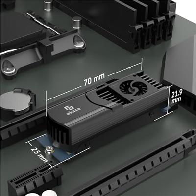 Akasa Gecko Pro LX M.2 NVMe SSD Luchtkoeler 2 cm Zwart 1 stuk(s)