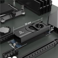 Akasa Gecko Pro LX M.2 NVMe SSD Luchtkoeler 2 cm Zwart 1 stuk(s) - thumbnail