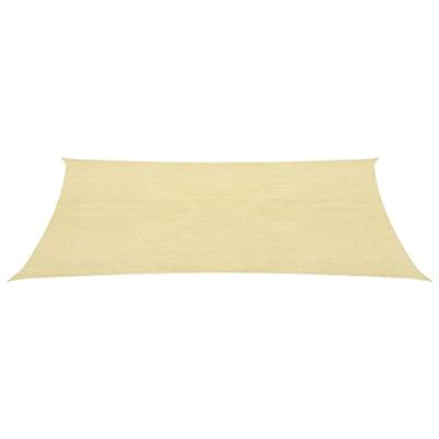 VidaXL Zonnezeil 160 g/m² 3,5x5 m hdpe beige