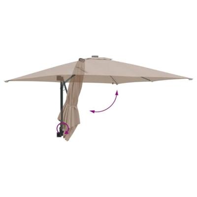Tuinparasol Taupe 248.5 x 247.5 x 160 cm Stof