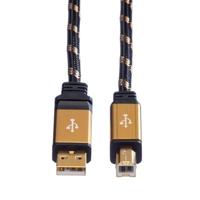 ROLINE GOLD USB 2.0 kabel, type A-B, 3 m - thumbnail