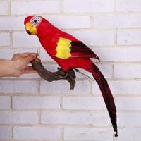 45CM simulatie papegaai simulatie vogel Ara Foam Feather Parrot sen tuinieren decoratie kleur: rood - thumbnail