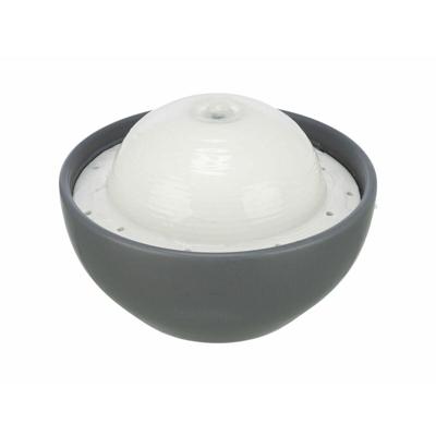 TRIXIE VITAL DOME DRINKFONTEIN KERAMIEK GRIJS / WIT 1,5 LTR 20X10X20 CM