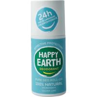 Happy Earth 100% Natural Deo Roll-On Cedar Lime - thumbnail