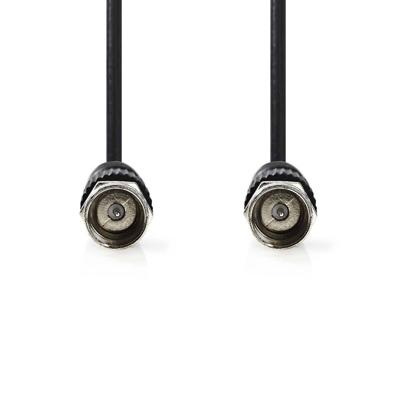 Satelliet- en Antennekabel | F Male - F Male | 1,5 m | Zwart