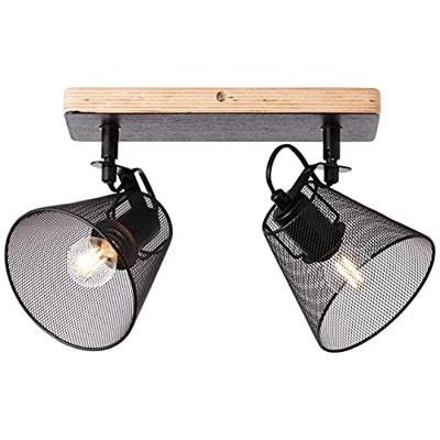 Brilliant 40113/76 - 2 Spots Plafondlamp Metaal/Hout