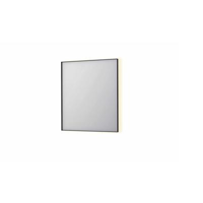 Spiegel INK SP32 70x4x80 cm Incl. Indirect LED-Verlichting Rondom en Spiegelverwarming Geborsteld Metal Black