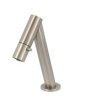 Fonteinkraan Hotbath Dude 1-knop Recht 17 cm Rond Geborsteld Nikkel - thumbnail