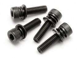Cap head screw m4x15mm with washer (4pcs)
