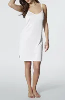 Onderjurk 90CM spaghetti bandje - Neglige - Anti statisch - Zwart - Wit - Huidskleur - thumbnail