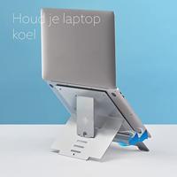 R-Go Riser Flexibel laptopstandaard, zilver - thumbnail