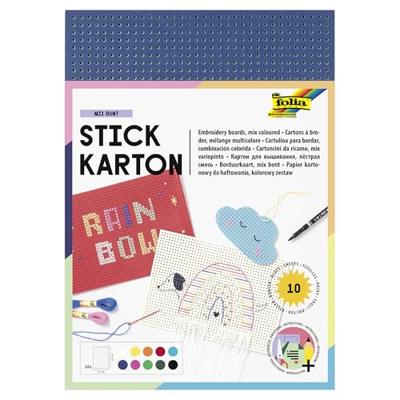 Creativ Company Kruissteken karton diverse kleuren, 10 vellen - thumbnail