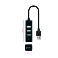 USB-HUB NANOCABLE 10.16.4404 Zwart (1 Stuks) - thumbnail
