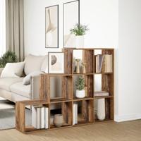 Kamerscherm / boekenkast 137,5x29x103,5 cm hout oud hout - thumbnail