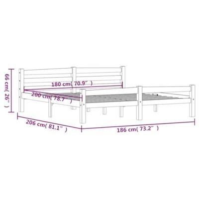 Bedframe massief grenenhout 180x200 cm