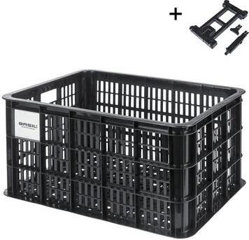 Basil Fietskrat l gerecycled kuntstof mik 40 liter - zwart Basil Fietskrat l gerecycled kuntstof mik 40 liter - zwart