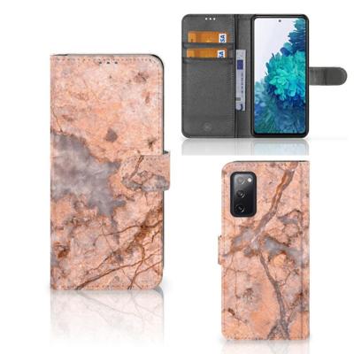 Samsung Galaxy S20 FE | Bookcase | Marmer Oranje