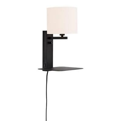 its about RoMi Wandlamp 'Florence' Met plank en USB, kleur Wit