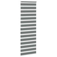 Zebra rolgordijn 90x200 cm stofbreedte 85,9 cm donkergrijs - thumbnail