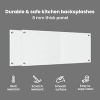 VidaXL Keuken achterwand 2 pcs doorzichtig 100 x 40 cm gehard glas - thumbnail